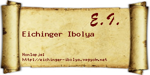 Eichinger Ibolya névjegykártya